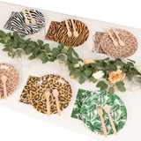 Create an Exotic Oasis with the Animal Safari Print Disposable Dinnerware Set
